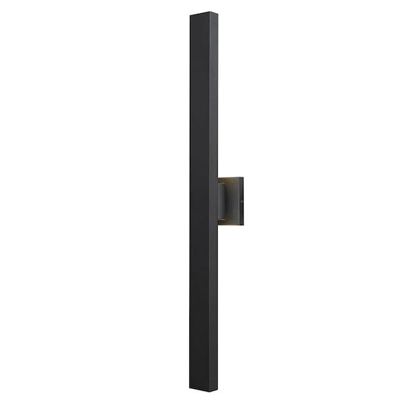 Z-Lite Edge Outdoor Wall, 2-Light, 4.5 In.W x 3.75 In.L x 33.25 In.H, Black/Sandblast 576M-2-BK-LED - main